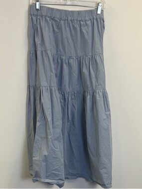 Society 22 Elegant Blue Tiered Skirt